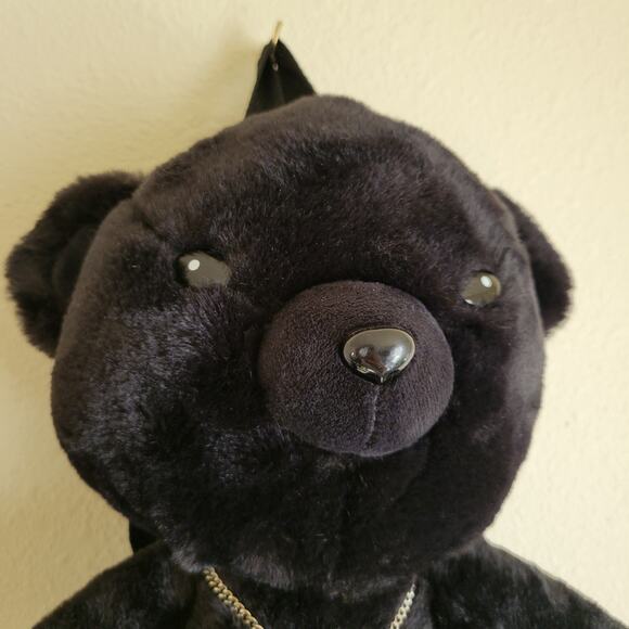Hot Topic Black Teddy Bear Plush Backpack - Picture 2 of 5